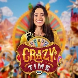 Crazy Time logo by Evolution at Spinsy Casino