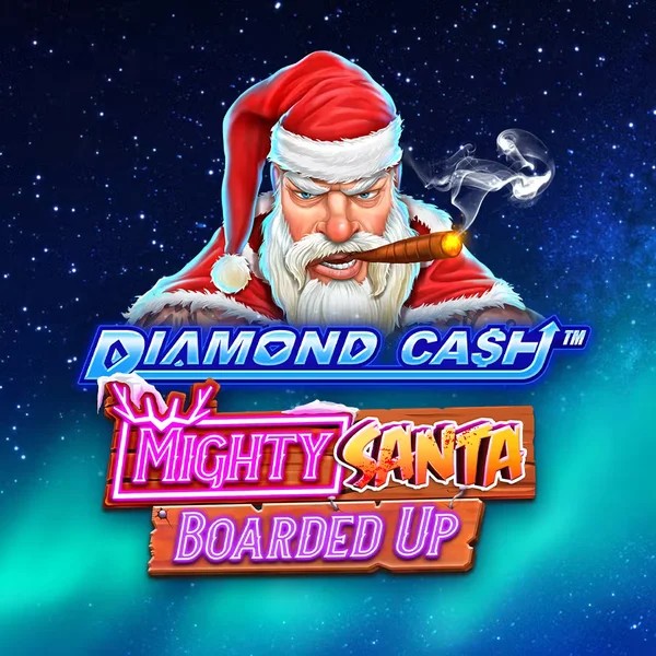 Diamond Cash Mighty Santa Boarded Up online game logo by Greentube on spinsy-casino.eu.com