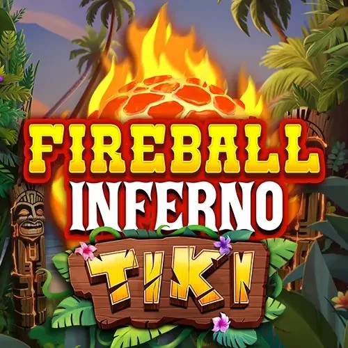 Official Slots logo: Fireball Inferno Tiki by NetEnt at Spinsy Casino