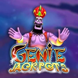 Genie Jackpots slot logo by Blueprint Gaming at Spinsy Casino