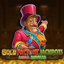 Gold Factory Jackpots Mega Moolah slot icon by Aurum Signature Studios, available at Spinsy Casino