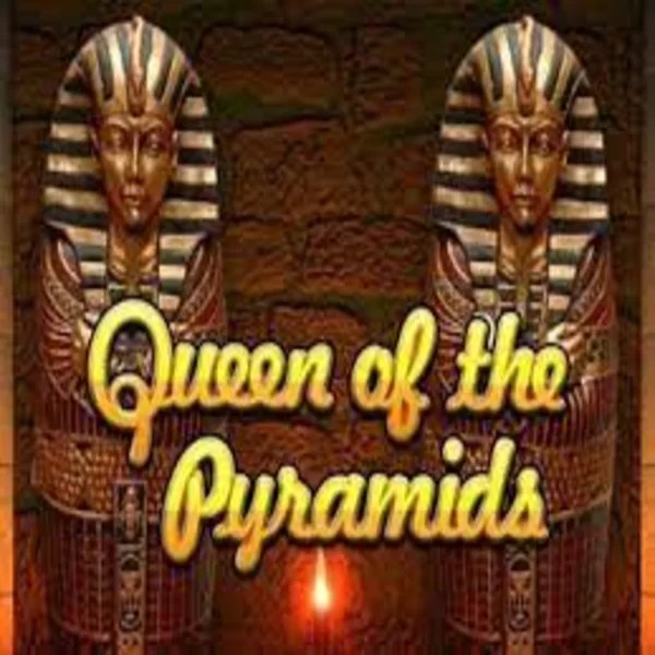 Queen of the Pyramids slot logo by Playtech at Spinsy Casino