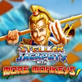 Stellar Jackpots with More Monkeys casino game by Lightning Box Game – featured logo at Spinsy Casino