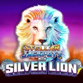 Stellar Jackpots with Silver Lion logo – Jackpots by Lightning Box Game at Spinsy Casino